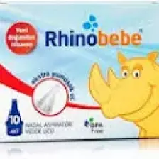 Rhinobebe Nazal Burun Aspiratörü Yedek Ucu ( 4 Kutu )+Aspiratör SKT 07/2028