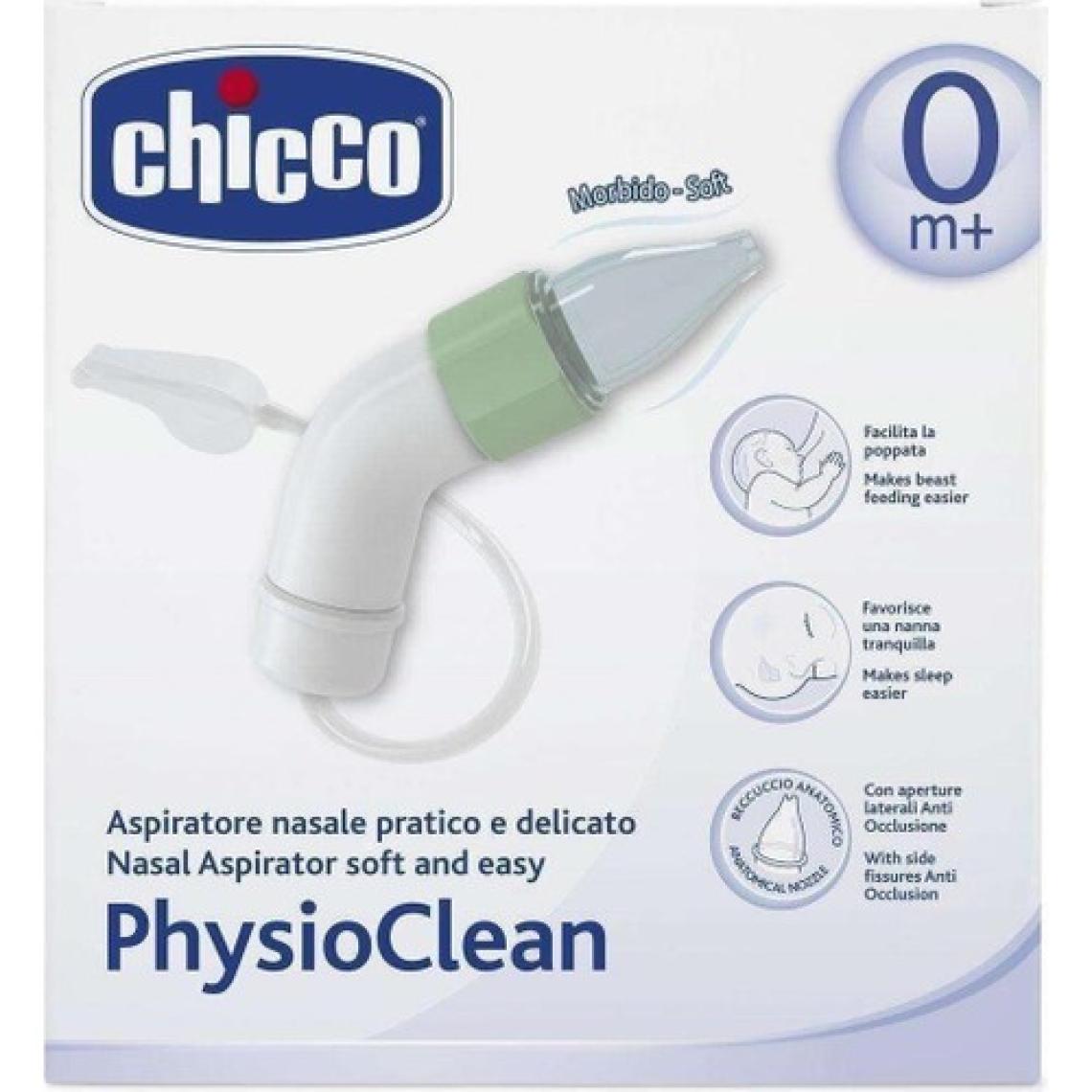 Chicco PhysioClean Yumuşak Uçlu Burun Aspiratörü - Ergonomik, Silikon, Manuel ve Taşınabilir, 0 Ay ve Üzeri