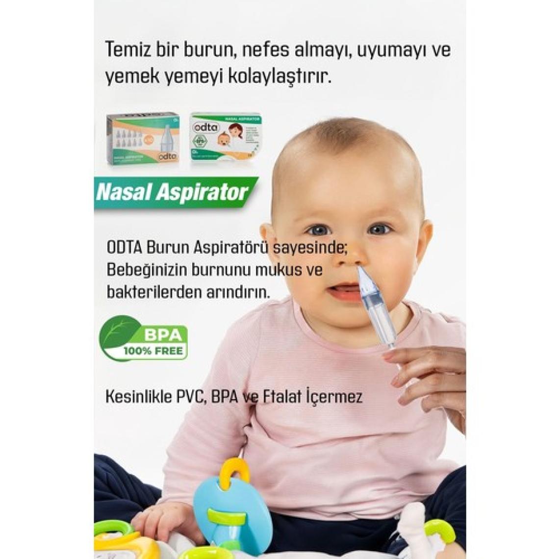 Odta 60 Adet  Bebek Burun Aspiratörü Yedek Ucu | Nazal Aspiratör Ucu