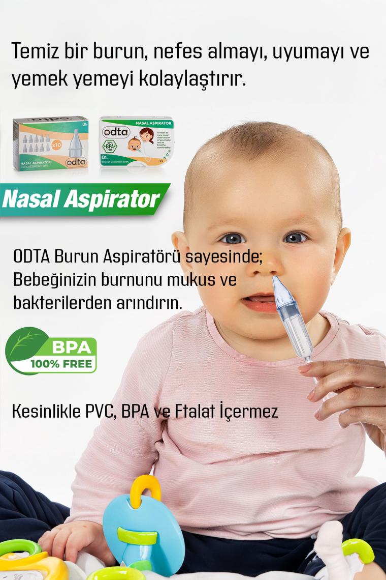 Odta 40 Adet  Bebek Burun Aspiratörü Yedek Ucu | Nazal Aspiratör Ucu