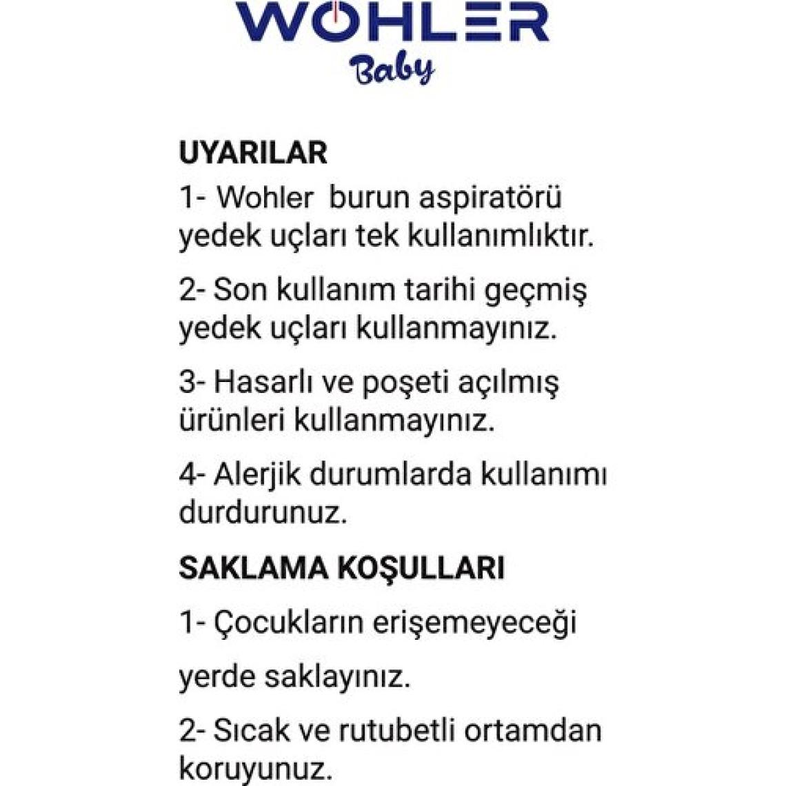 Wohler Nazal Burun Aspiratörü Yedek Uç 10 'lu ( Otribebe Uyumlu )