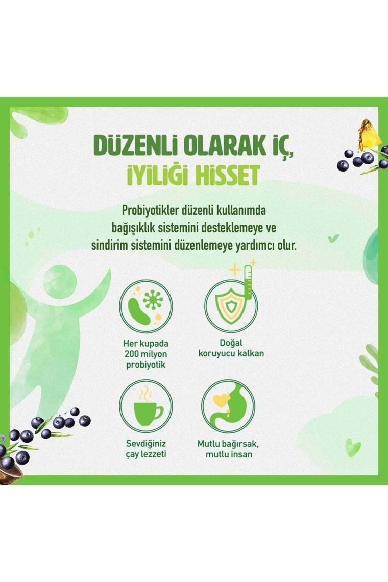 Probiyotikli Yeşil Çay Açai Ananaslı 14l'ü
