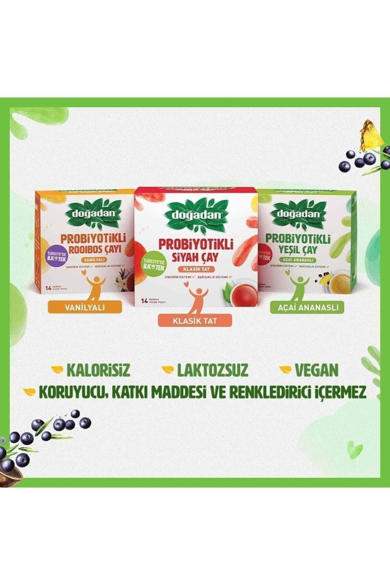 Probiyotikli Yeşil Çay Açai Ananaslı 14l'ü