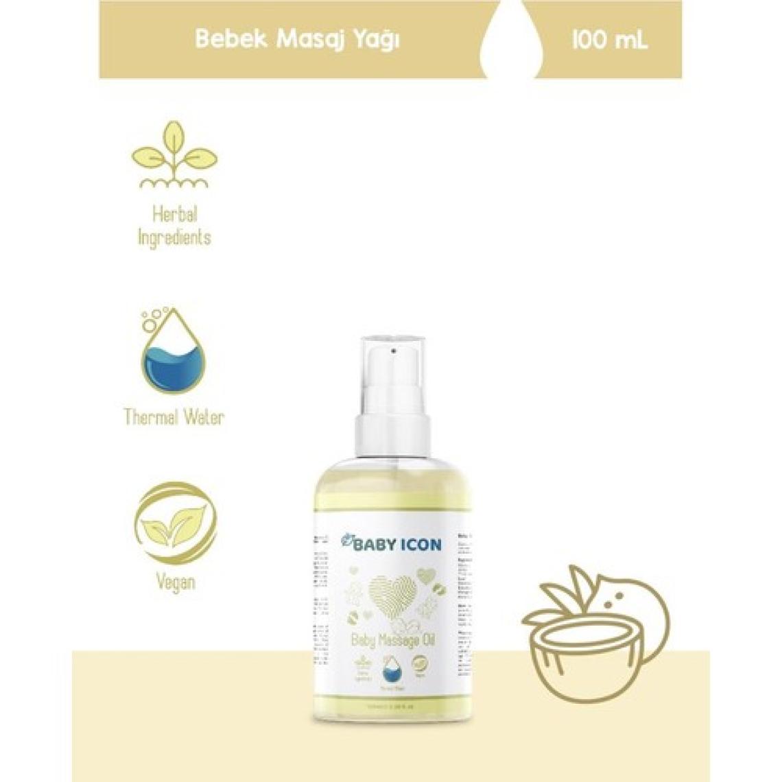 Babyicon Baby Icon Yeni Doğan Bebek Bakım Masaj Yağı Bebe Yağı Baby Oil 100ML