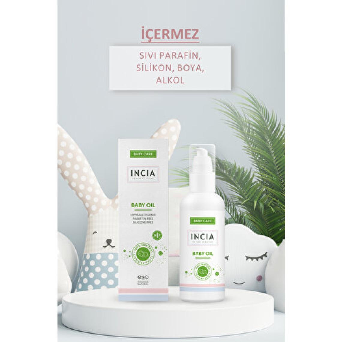 INCIA %100 Doğal Bebek Yağı Organik Jojoba Bakım Masaj Yağı Parafinsiz Bitkisel Vegan 110 ml