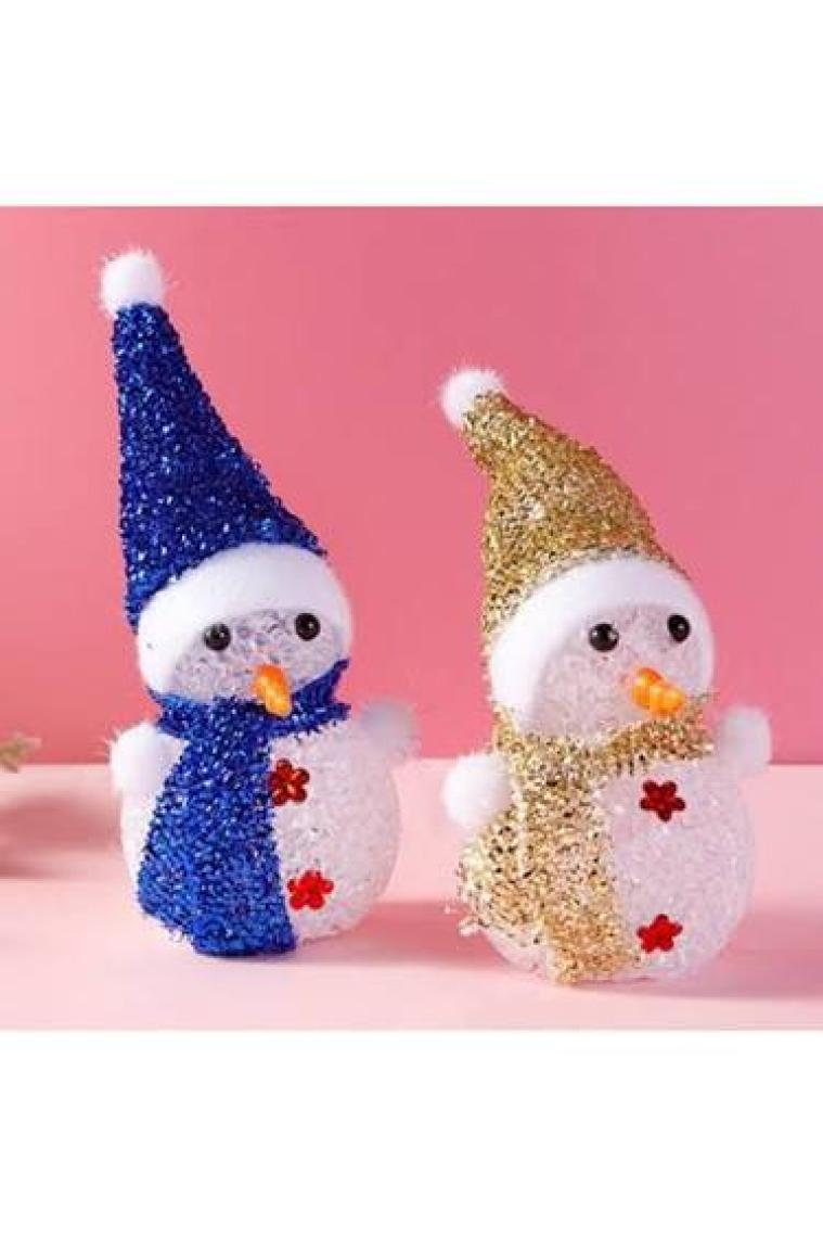 Süsle Bebek ve Parti Renk Değiştiren Pilli, Led Kardan Adam - 15cm x 6cm