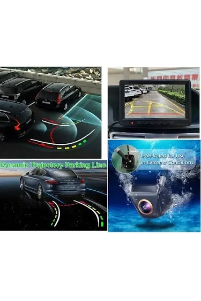 YATE10 Dinamik Hareketli Çizgili  Trajectory Tecnology Geniş Açı Arka Görüş Kamerası