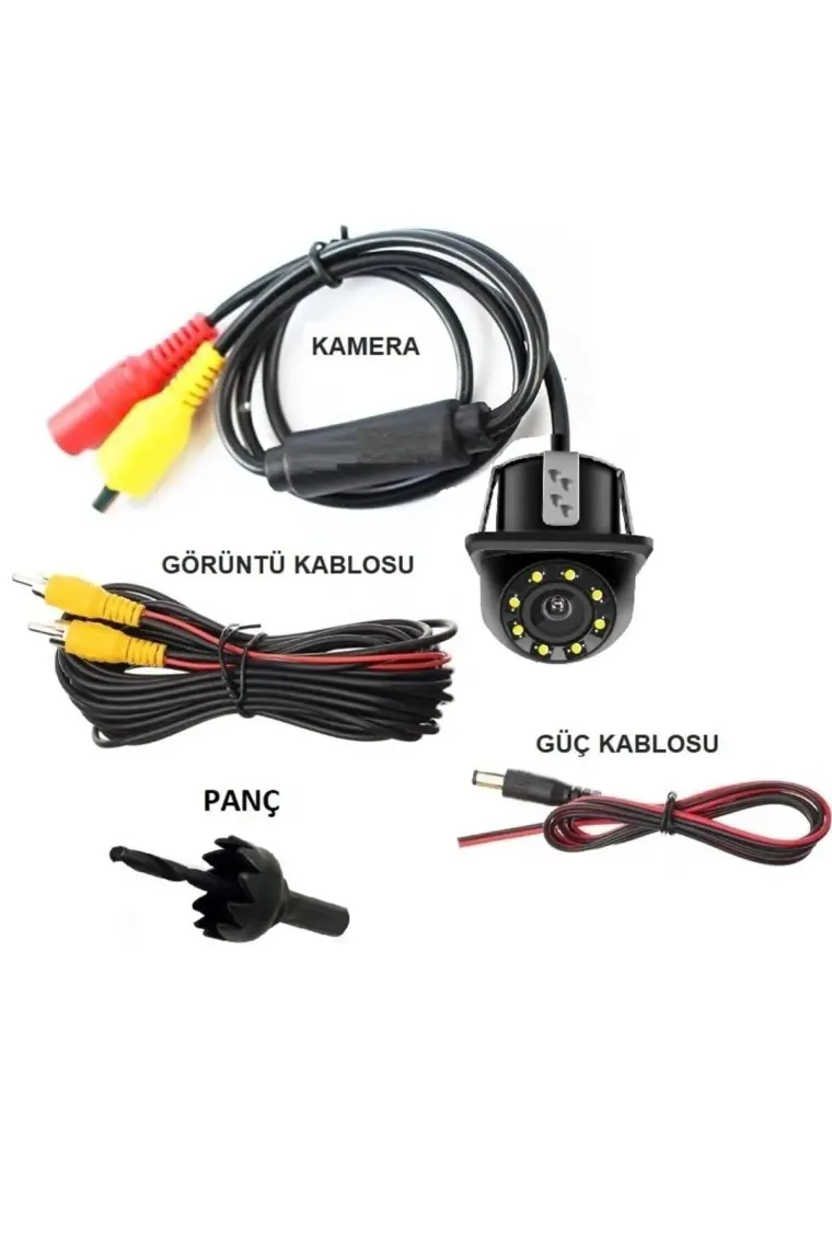 YATE10 Hareketli Çizgili Trajectory Tecnology Işıklı Arka Görüş Kamerası
