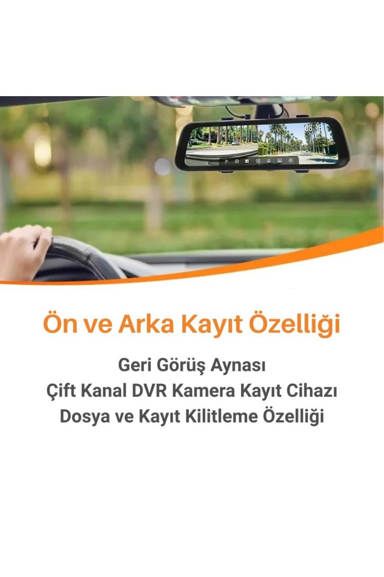 Jameson Araç Geri Görüş Ve Dikiz Aynası Ön Kayıt Kamerası 1080P Full Hd