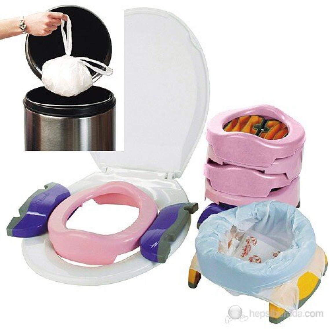 Potette Portatif Pembe Lazımlık ve Tuvalet Adaptörü