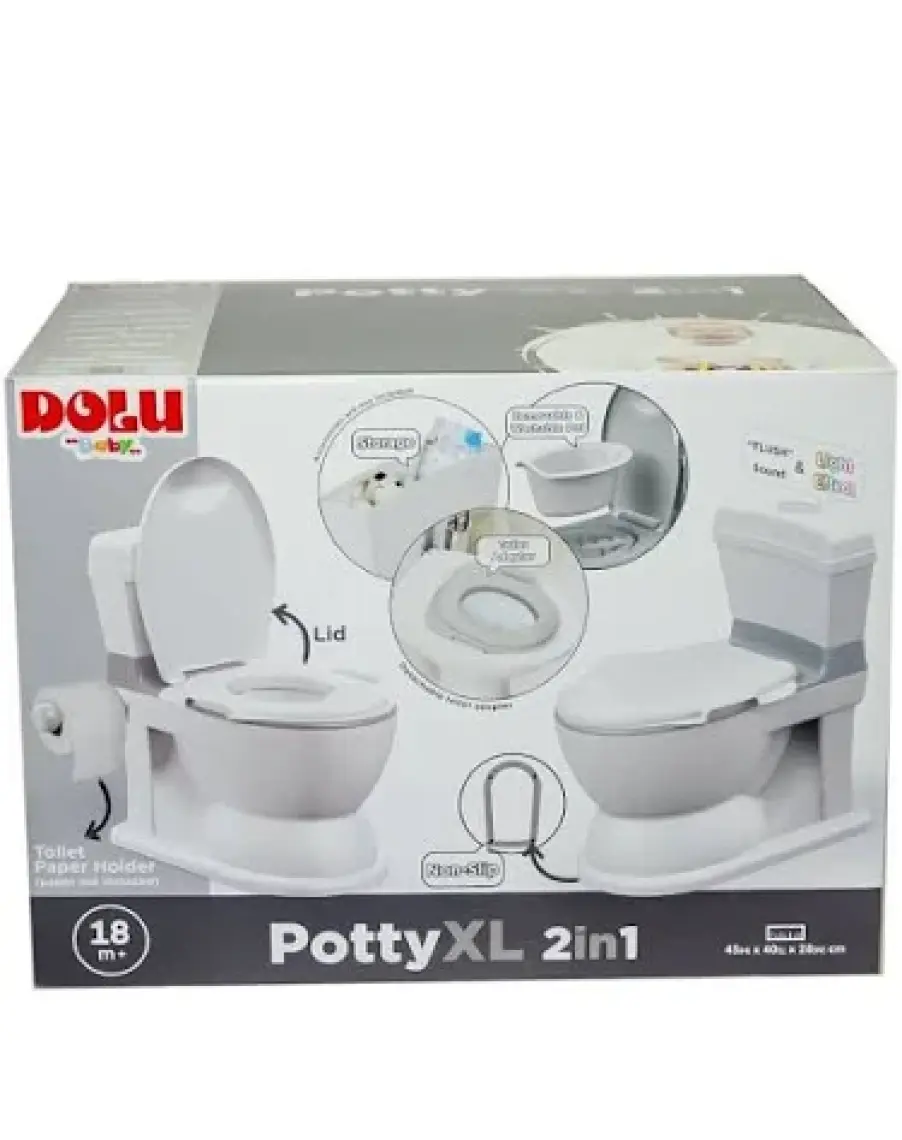 Dolu Eğitici Lazımlık XL 2In1 Gri