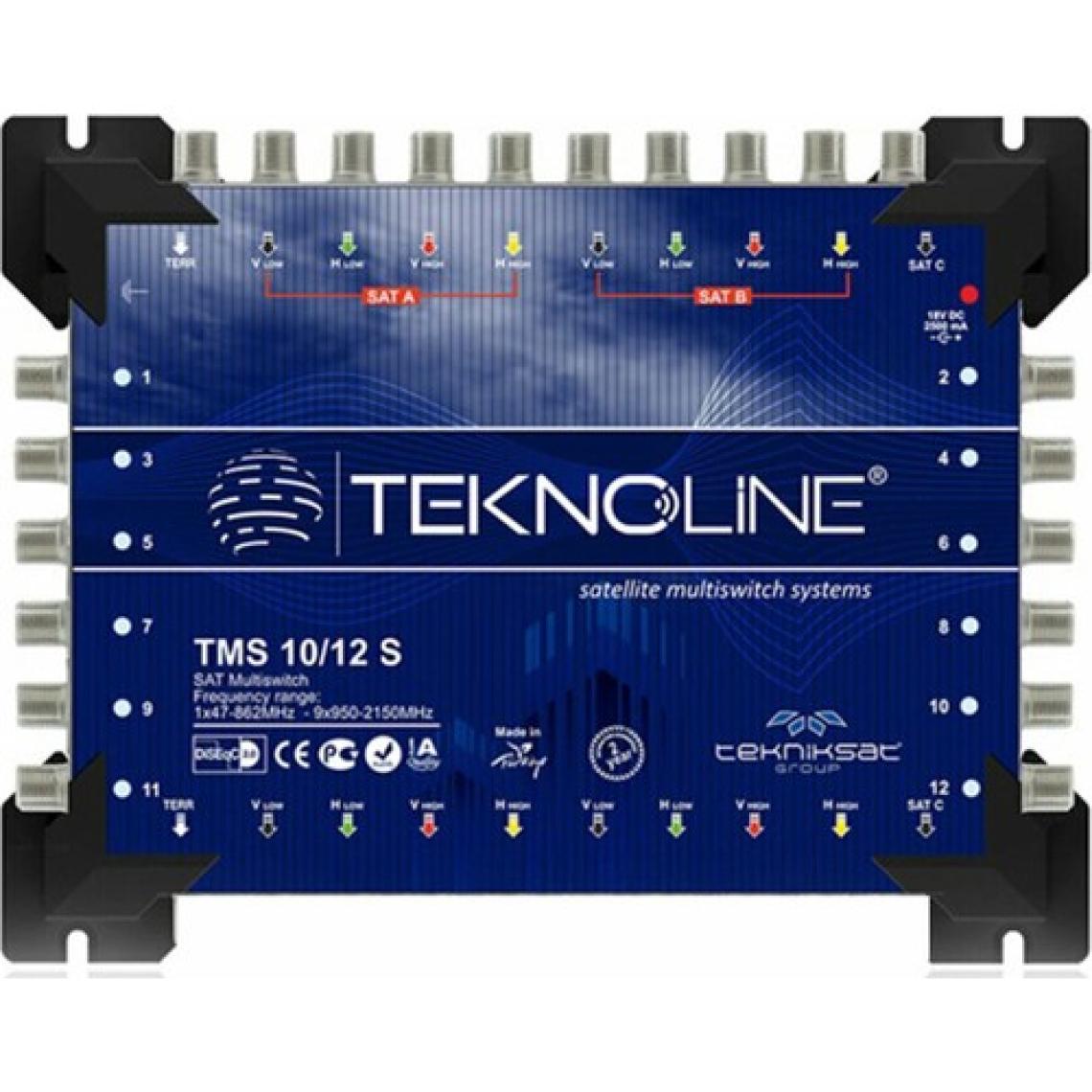 TEKNOLINE 10X12 SONLU MULTISWITCH UYDU DAĞITIM SANTRALI