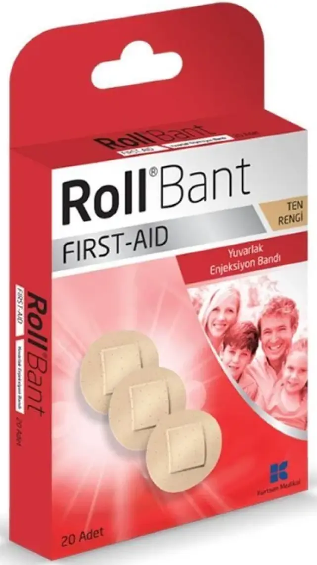 RollBant FirstAid Yuvarlak Enjeksiyon Yara Bandı 20 adet