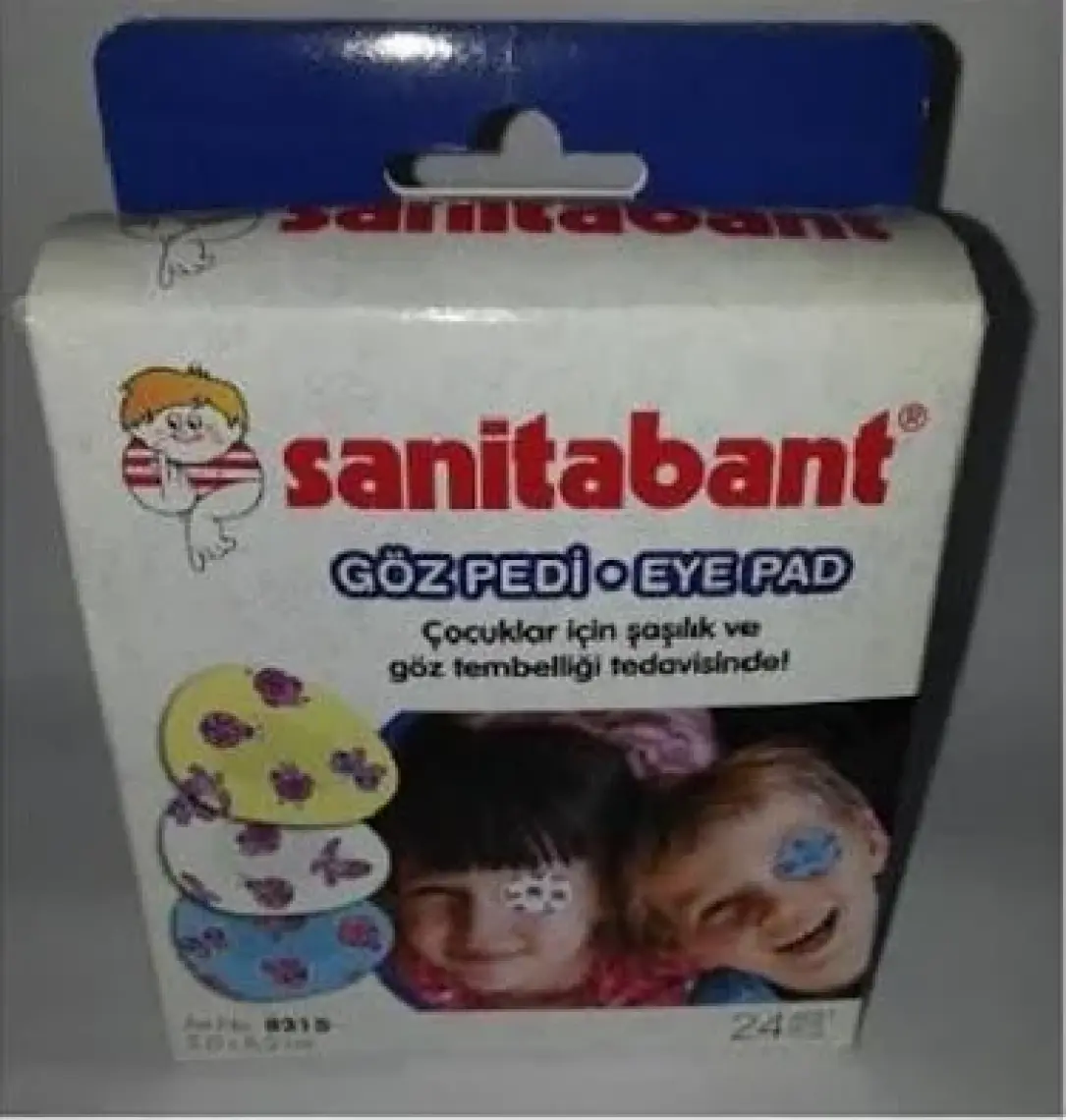 Sanitabant Çocuk Göz Pedi Kapama Bandı 24 Adet 5.0X6.2cm Optik