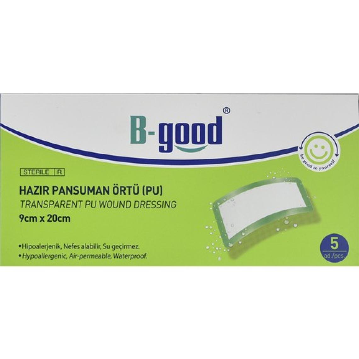 B-Good Şeffaf Yara Örtüsü 9X20 cm 5li Hazır Pansuman Örtü