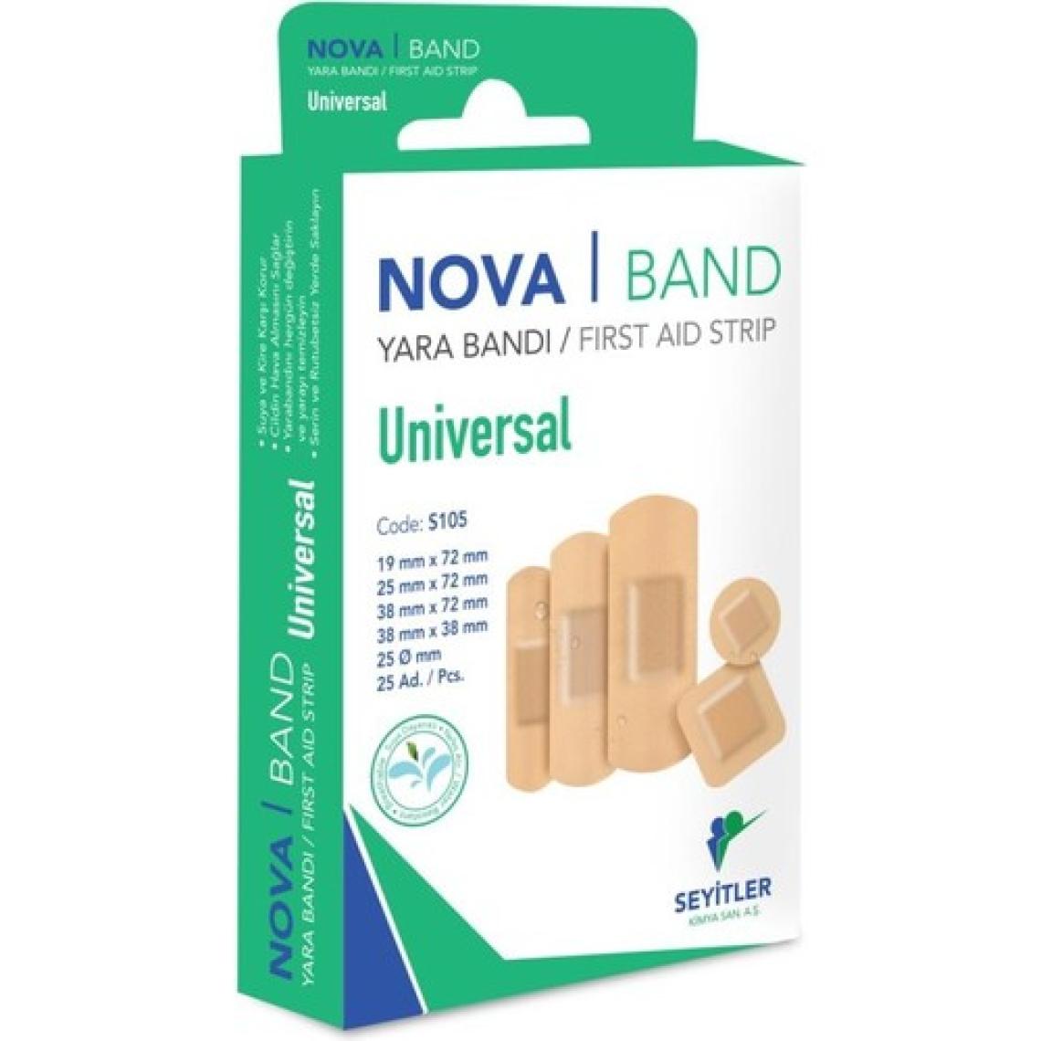 Nova Band Universal Karma Yara Bandı 25 Adet 1 Kutu