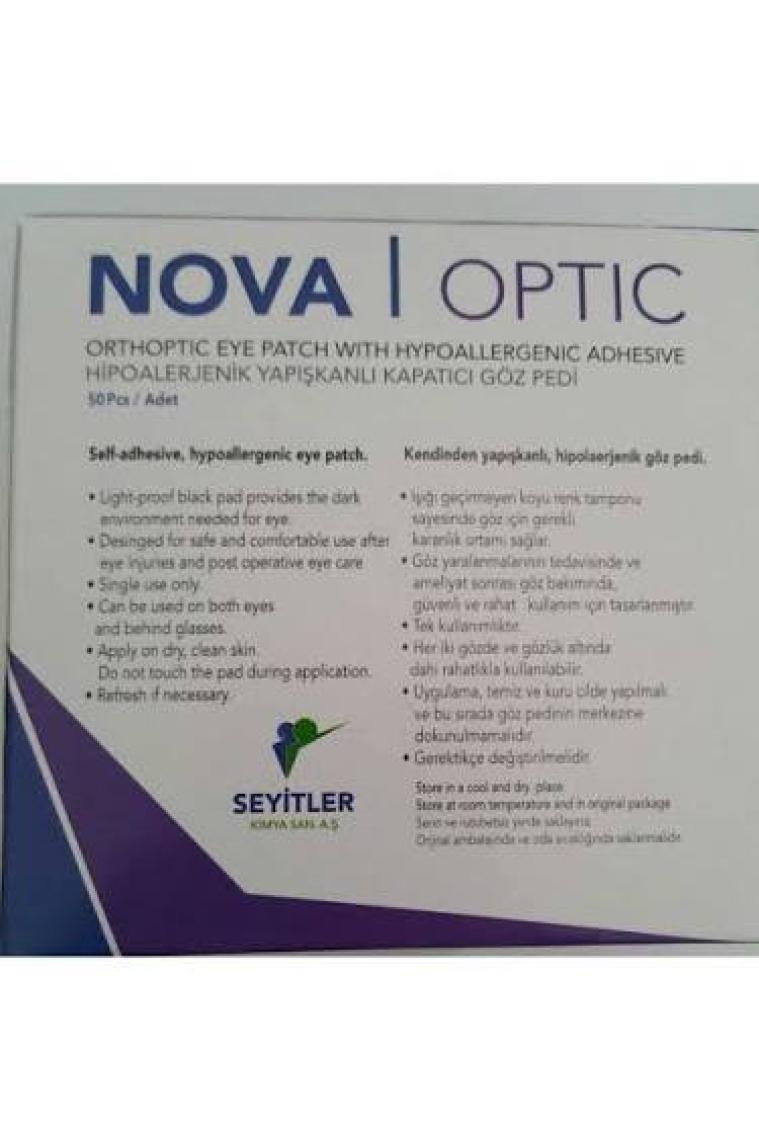 Nova Yetişkin Göz Kapama Bandı 6,5 x 9,5 cm 50 Adet