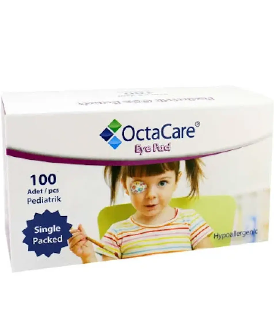 Octacare Kız  Çocuk Göz Kapama Bandı - 5cmx6,2cm -100 Lü Paket