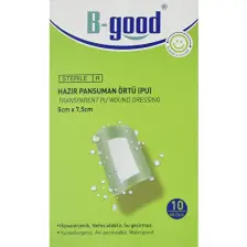 B-Good Şeffaf Yara Örtüsü 5X7.5 cm 10lu Hazır Pansuman Örtü