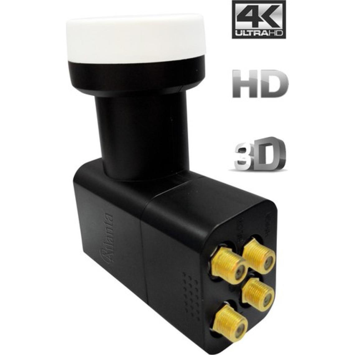 Atlanta Ultra Quattro Santral 4K Full HD LNB (Gold Konnektör/Santral/Merkezi Sistem/Multiswitch Kullanım)