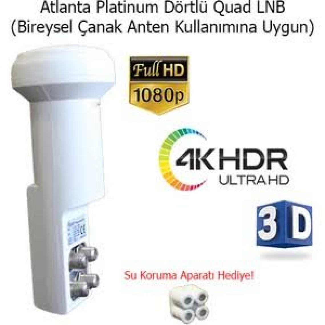 Atlanta Platinum Quad Dörtlü Dört Çıkışlı LNB (Full HD/4K)