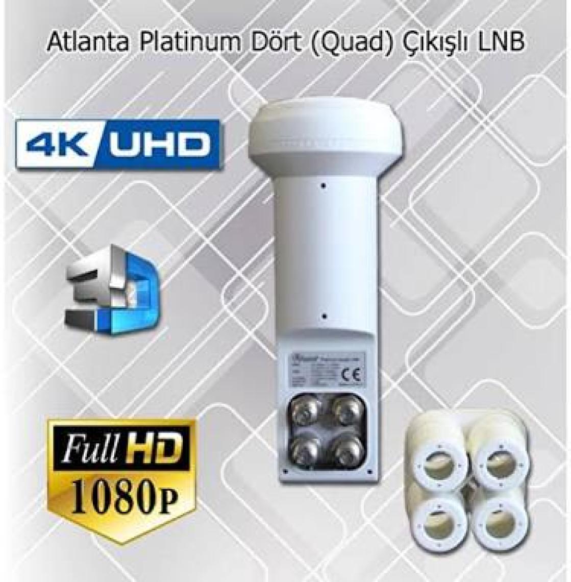 Atlanta Platinum Quad Dörtlü Dört Çıkışlı LNB (Full HD/4K)