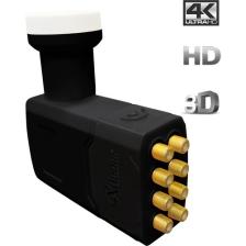 Atlanta Ultra Octo Sekizli Sekiz Çıkışlı 4K Full HD LNB (Gold Konnektör/8 Uydu Alıcıda Kullanım)
