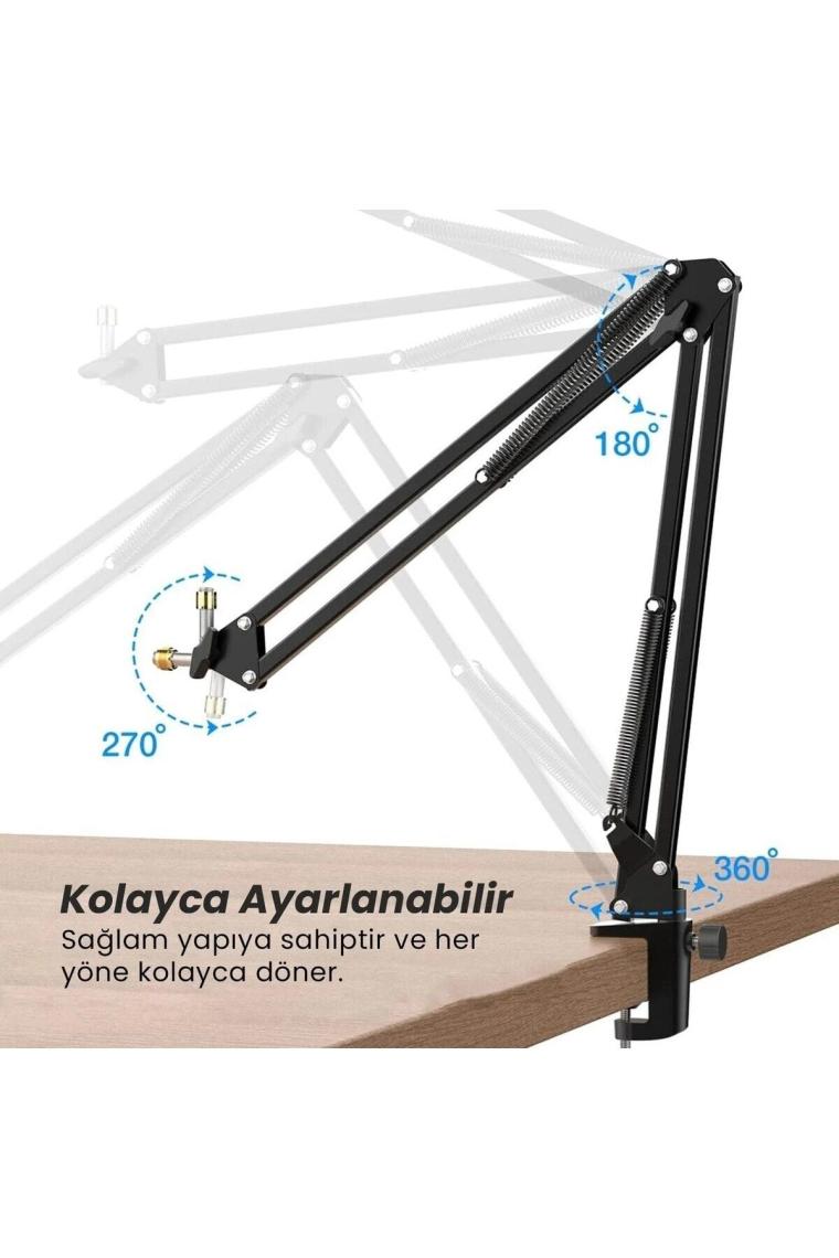 Cs1 Masa Tipi Mikrofon Standı - Mikrofon Sehpası 35X35 cm