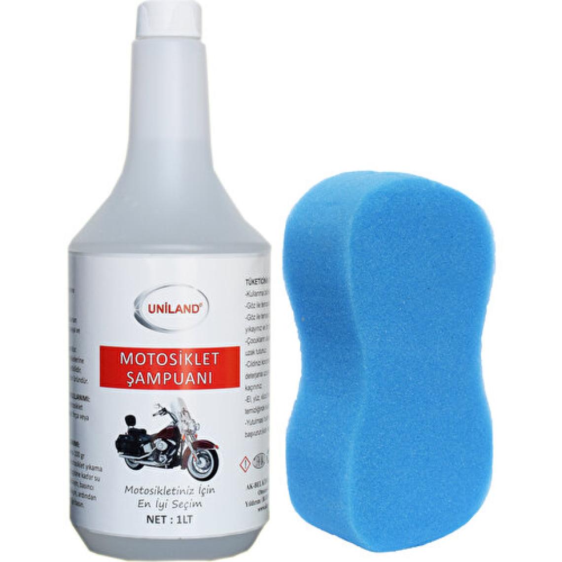 Uniland Motosiklet Şampuanı 1 Lt+Yıkama Süngeri