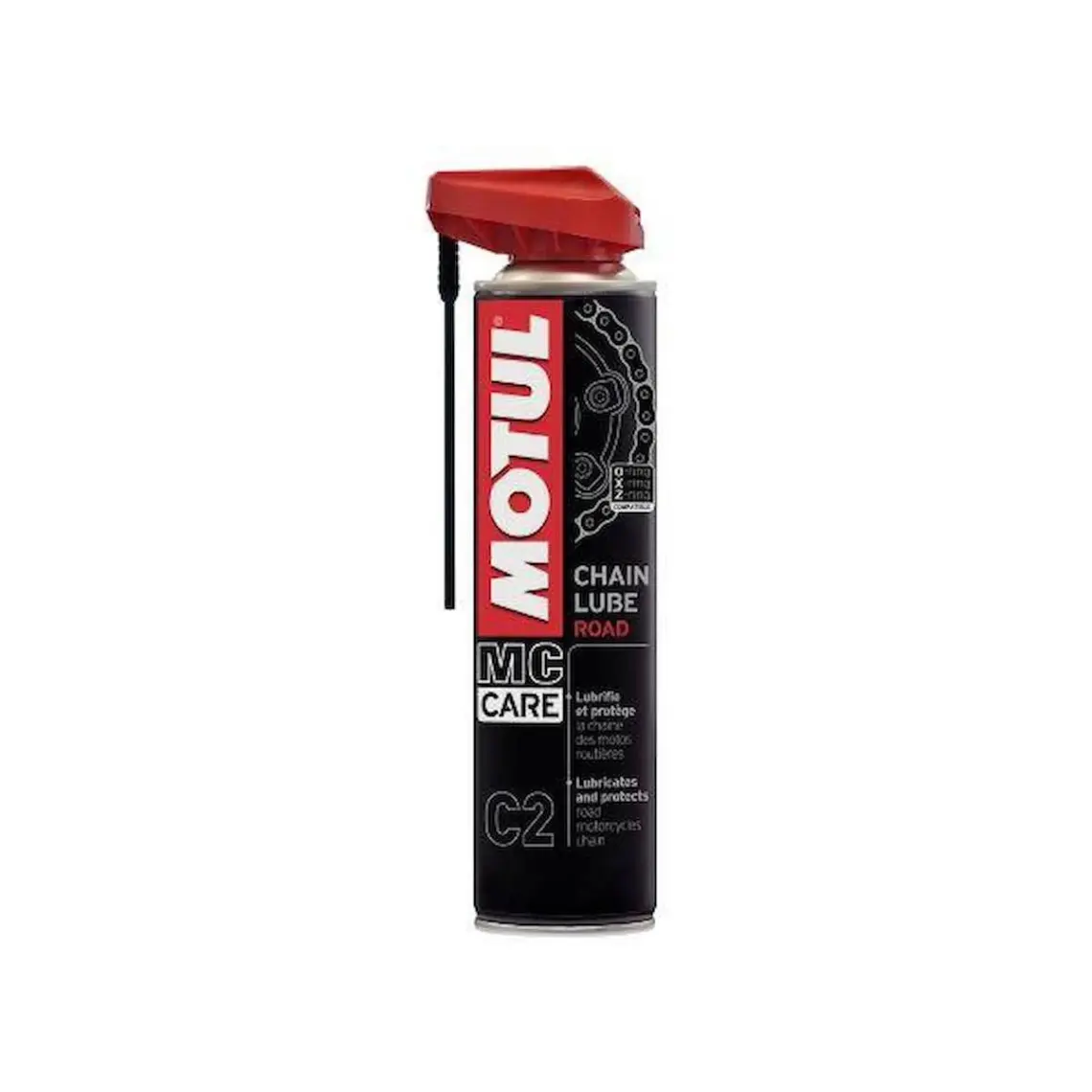Motul Motosiklet Zincir Yağlama Spreyi - Sürtünmeyi ve Pası Önler, Tüm Zincir Tipleriyle Uyumlu, Boron Tech Formülü, 400 ml