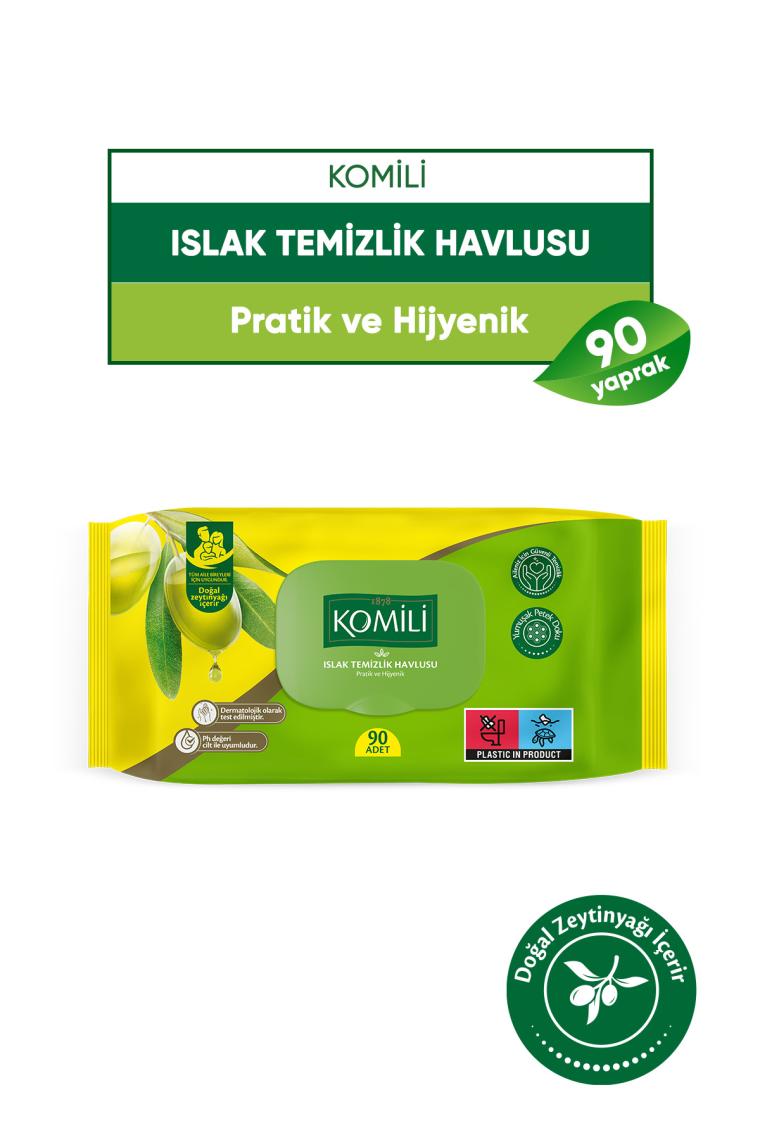 Komili 90 Yaprak Islak Mendil