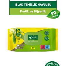 Komili 90 Yaprak Islak Mendil