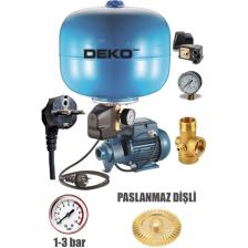 Deko Turkey Paslanmaz Çelik 24LT Tank Santrifüj Otomatik Hidrofor Pompa Paket Hidrofor 2 Kat 2 Daire