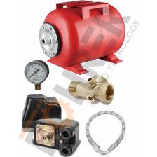Böhrer CRW24-İ 24 Lt Full Set Yatay Hidrofor Genleşme Tankı - Manometre + Durug Şalter + Beşyol + Flex