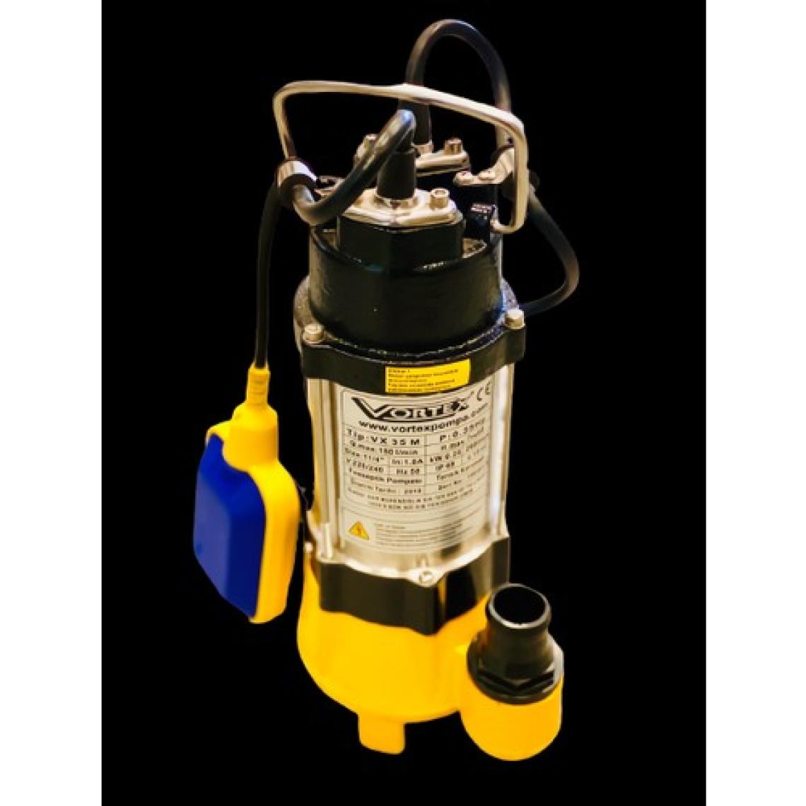 Vortex Vx - 35 M 0.35 Hp 1'1/2'' Pis Su Foseptik Parçalayıcı Dalgıç Pompa (Açık Fanlı)