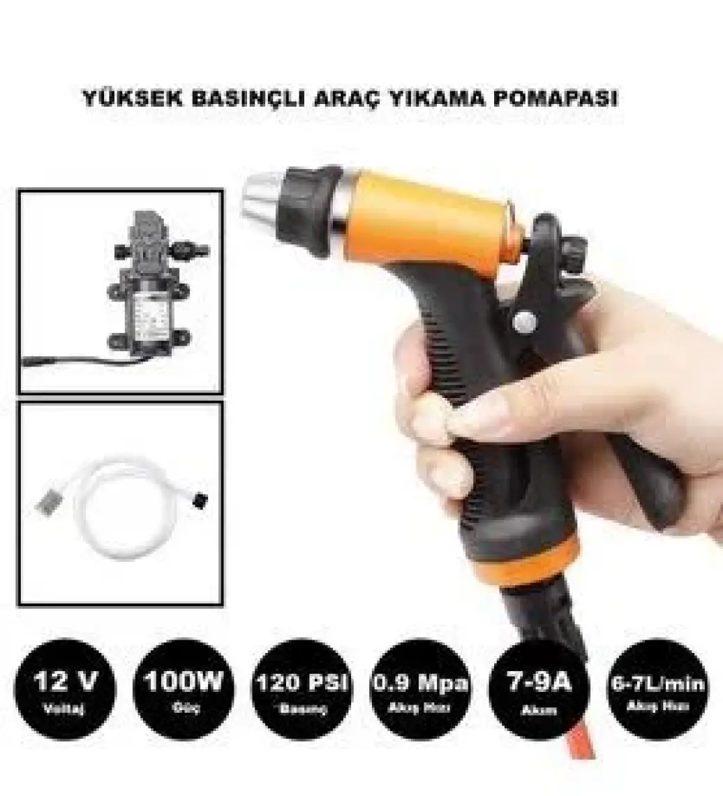 Dailytech 12 V Yüksek Basınçlı Araba Yıkama Tabancası Pompası
