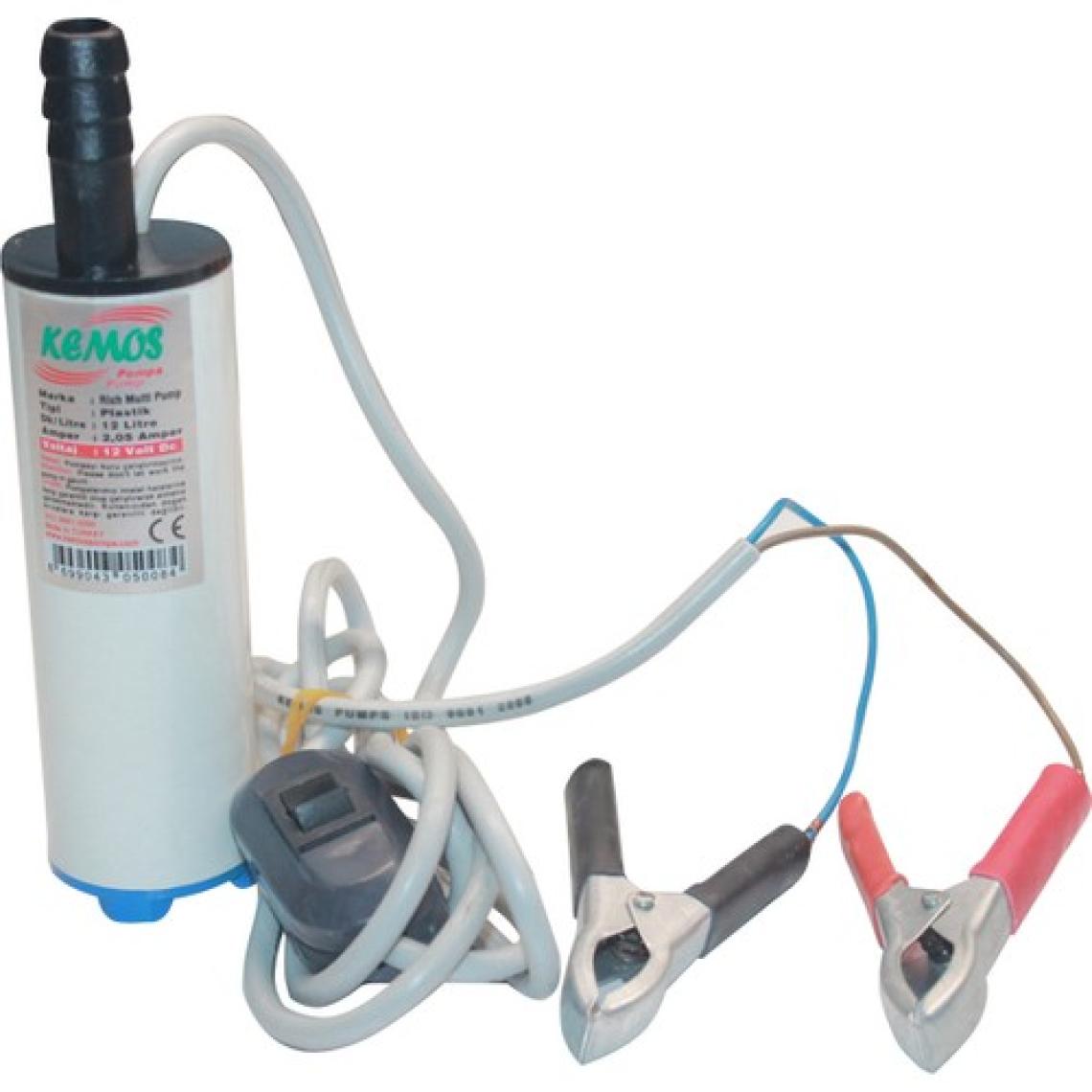 Kemos Rich 12 Volt Plastik Dalgıç Tipi Sıvı Aktarma Pompası(Arapuar)