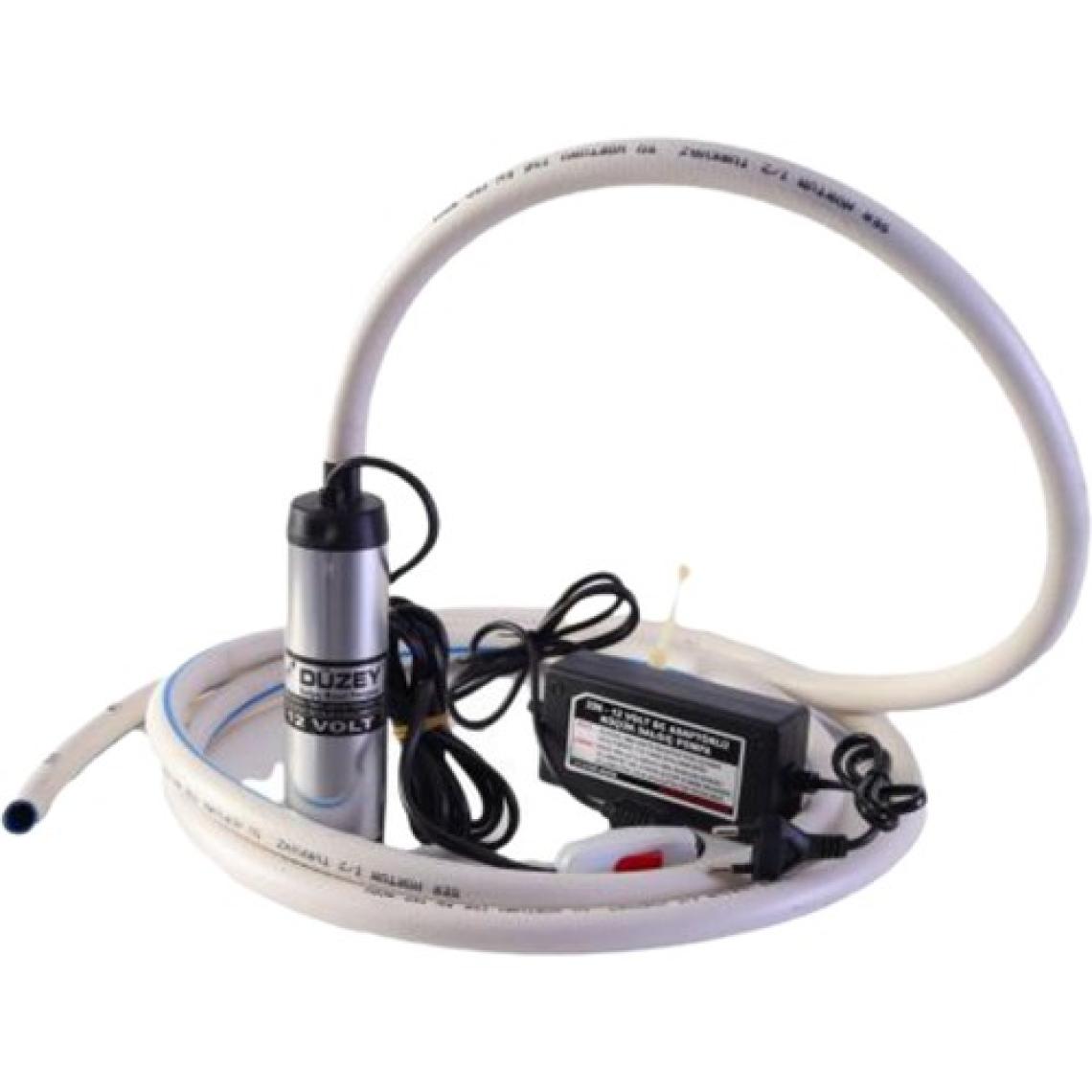 Düzey 220-12 Volt Adaptörlü Mini(Küçük) Dalgıç Pompa & 3 metre Hortumlu Set