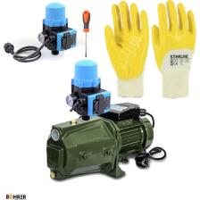 Böhrer JET100 Jet Tipi Pompalı 1 Hp 1'' Parmak Hidrofor Su Pompası Paket Hidrofor Set + Eldiven