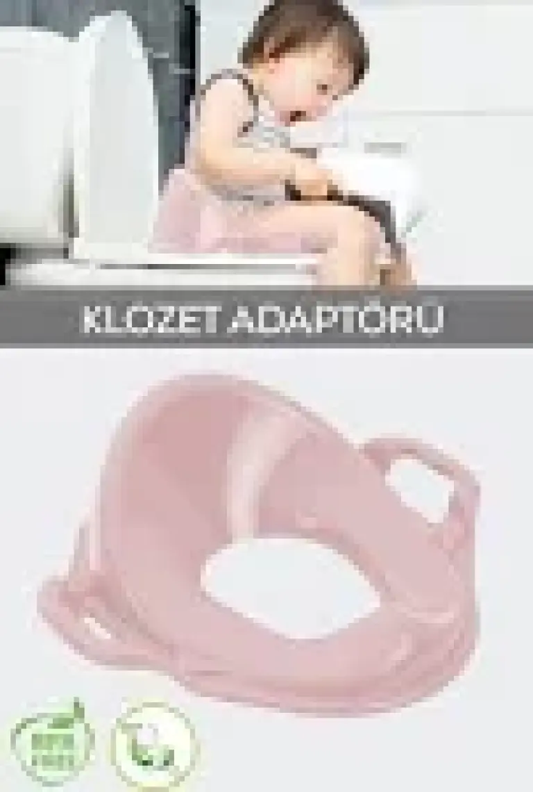 Meleni Baby Çocuk Kulplu Klozet Kapağı Adaptörü – Tuvalet Eğitimi Alıştırma Oturağı Pembe
