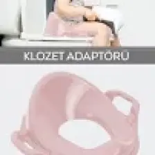 Meleni Baby Çocuk Kulplu Klozet Kapağı Adaptörü – Tuvalet Eğitimi Alıştırma Oturağı Pembe
