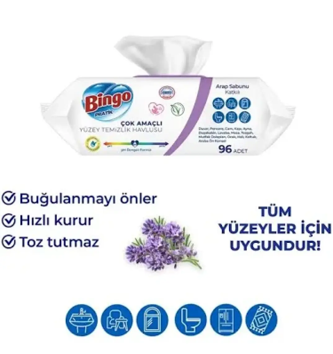 Bingo Yüzey Havlusu Lavanta 96'lı