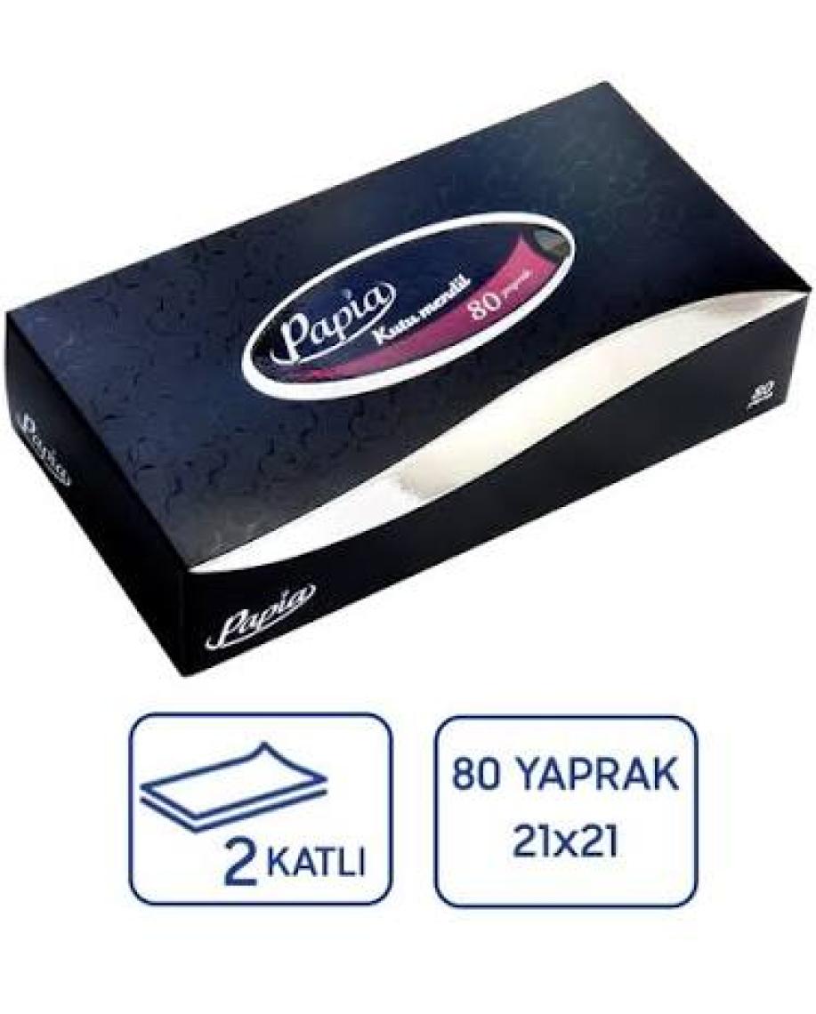 Papia Kutu Mendil 80 Yapraklı x 24 Paketli Koli