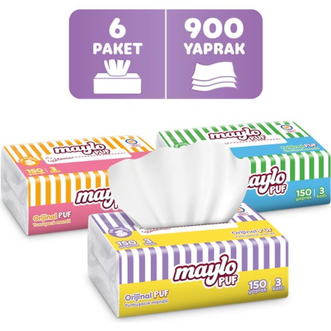 Maylo Puf Mendil 150'li 6 Paket