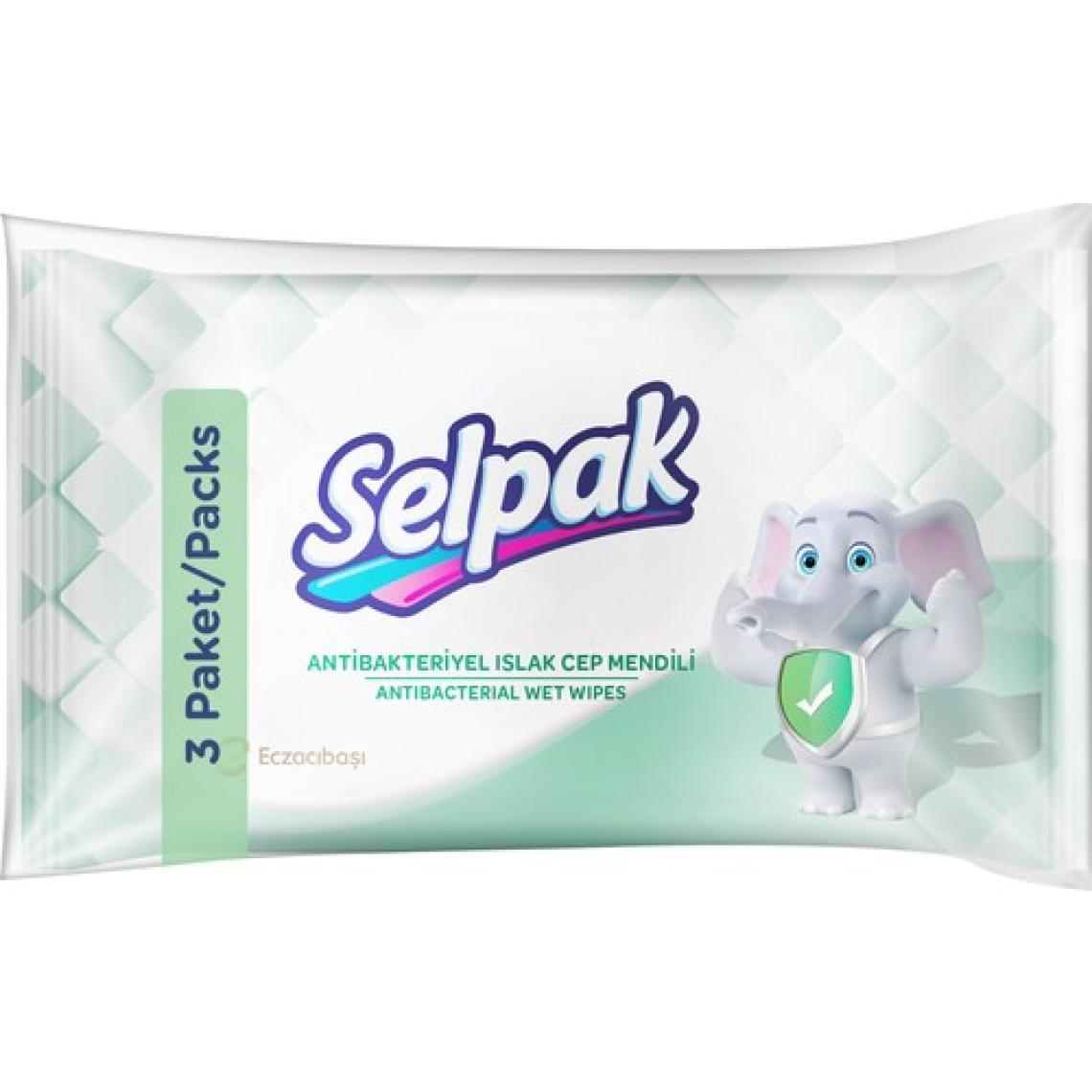 Selpak Antibakteriyel 10 Yaprak 3'lü Paket Islak Cep Mendil