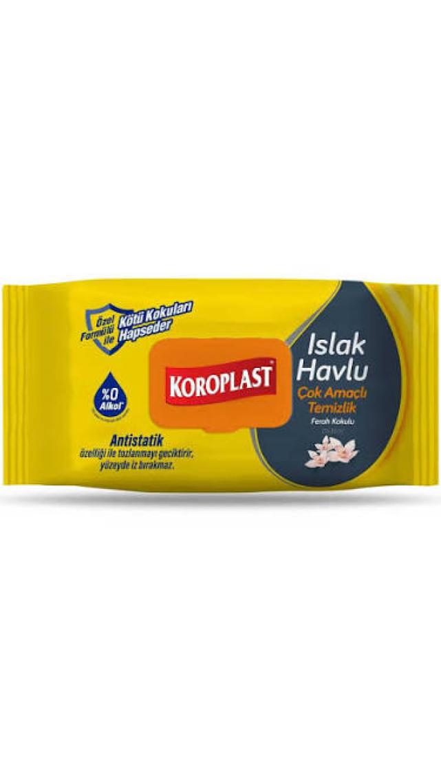 Koroplast 100'LÜ Çok Amaçlı Islak Temizlik Havlusu Ferah Kokulu (Extra Büyük Boy, Mop Uyumlu)
