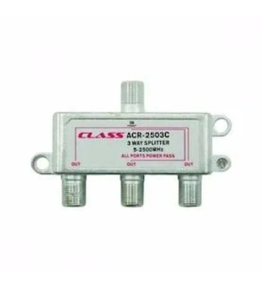 Class Acr2503C 1 Giris 3 Çıkıs Kablo Tv Uydu Anten Çoklayıcı 3'lü Splitter Üçlü Splitter