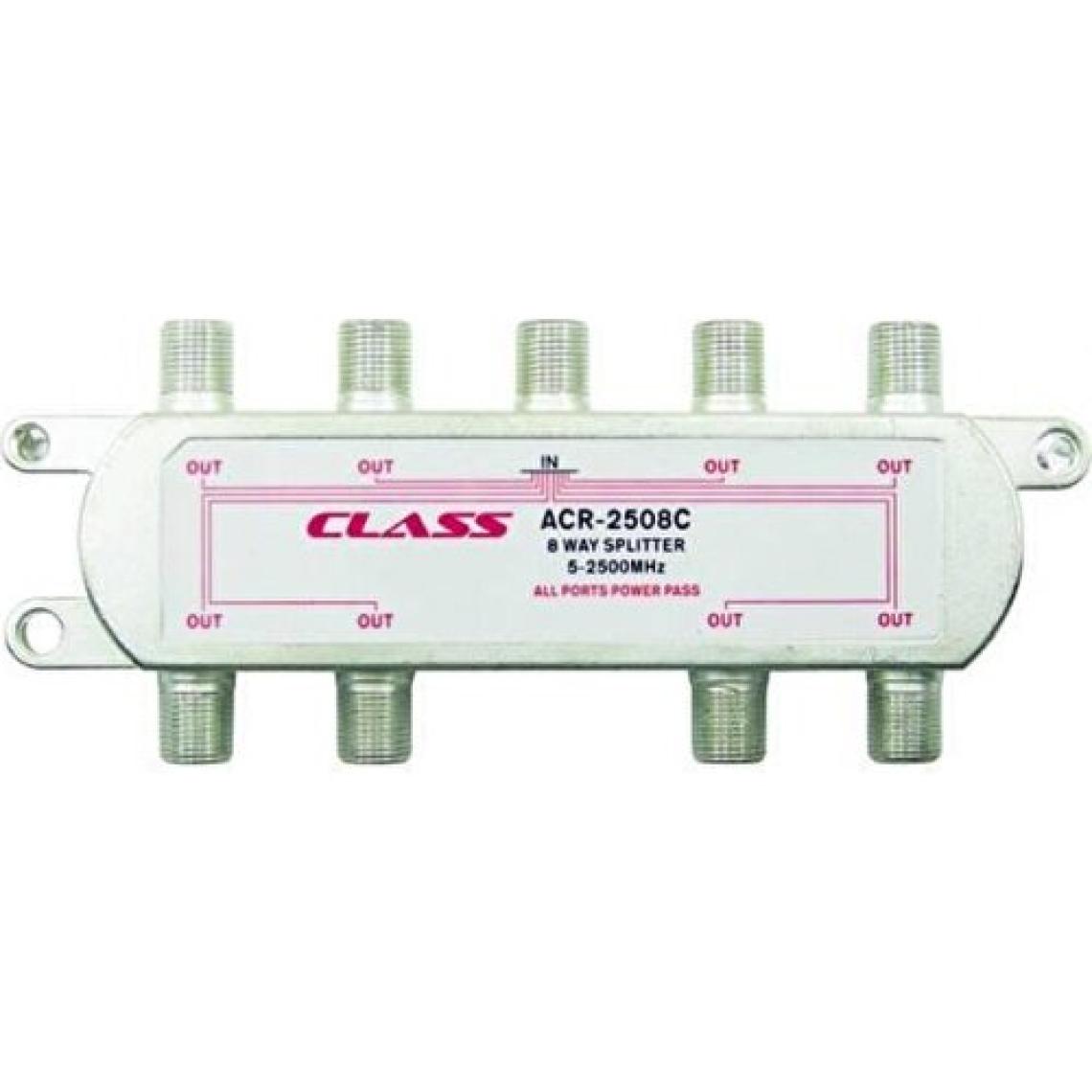 Class 8'li Uydu Anten Dağıtıcı / Çoğaltıcı Splıtter 5-2500 Mhz 1x8 8'li Splıtter Class Acr 2508C