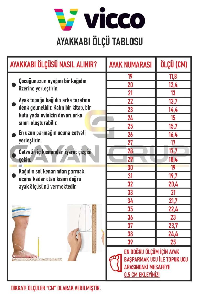 Vicco 950.E19K.224 Anka Kız/Erkek Bebek Ilk Adım Ayakkabı