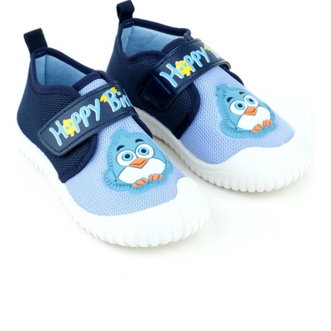 Gezer Yazlık Erkek Çocuk Keten Happy Bird Cırt Cırtlı Ayarlanabilir Ayakkabı